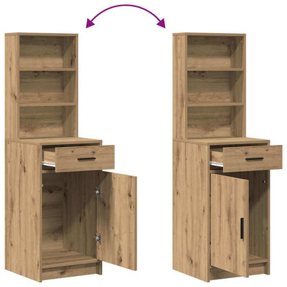 Klædeskab Med Dør 2 Pcs Brun 78.5 X 41 X 135 Cm Konstrueret Træ - Billede 13