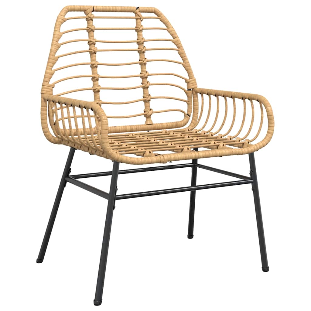 7 Dele Spisebordssæt Til Haven Polyrattan Glas - Billede 4