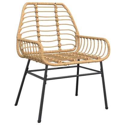 7 Dele Spisebordssæt Til Haven Polyrattan Glas - Billede 4