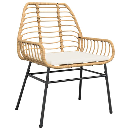 5 Dele Spisebordssæt Til Haven M. Hynder Polyrattan Glas - Billede 4
