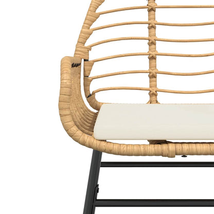 5 Dele Spisebordssæt Til Haven M. Hynder Polyrattan Glas Brun