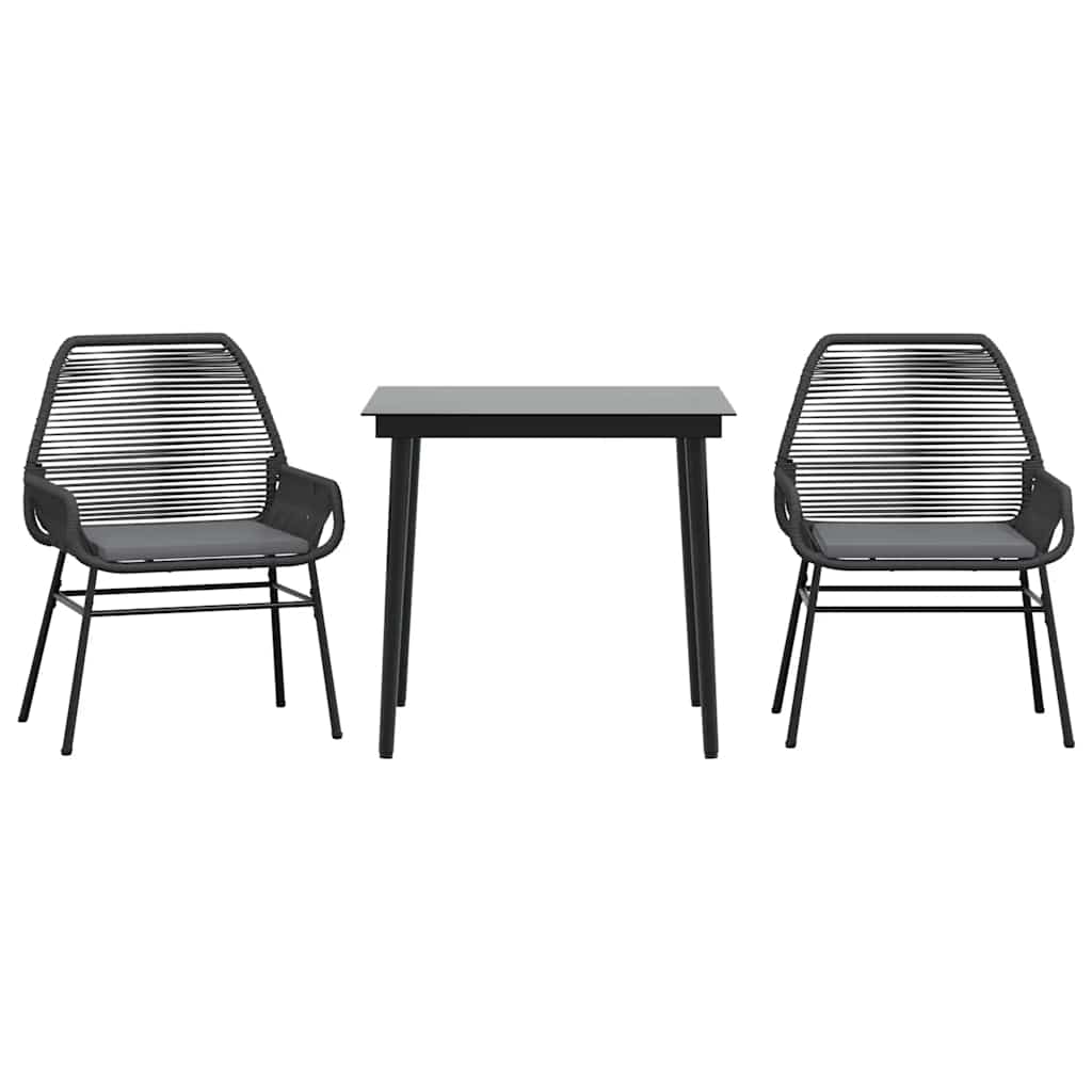 9 Dele Spisebordssæt Til Haven Med Hynder Polyrattan Glas