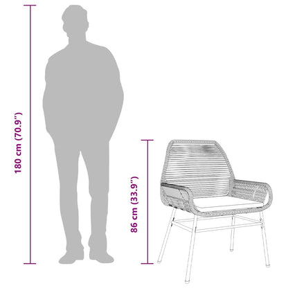 9 Dele Spisebordssæt Til Haven Med Hynder Polyrattan Glas
