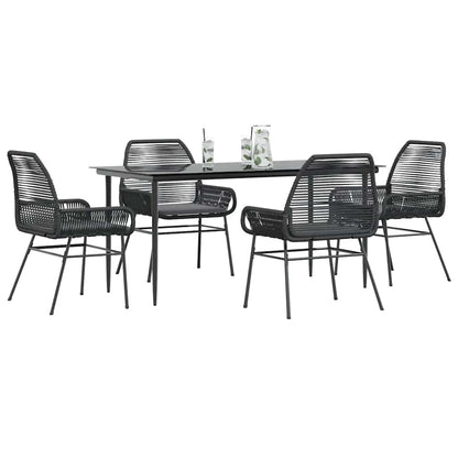 9 Dele Spisebordssæt Til Haven Med Hynder Polyrattan Glas