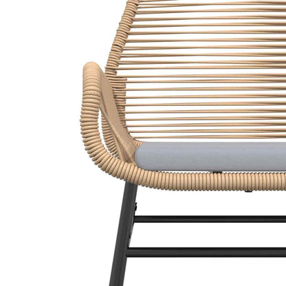 9 Dele Spisebordssæt Til Haven Med Hynder Polyrattan Glas