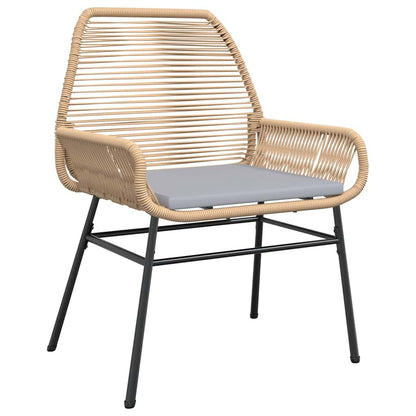 9 Dele Spisebordssæt Til Haven Med Hynder Polyrattan Glas