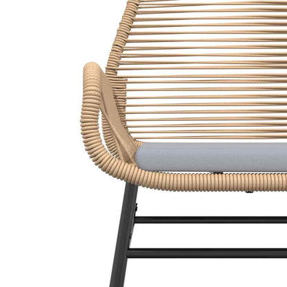 9 Dele Spisebordssæt Til Haven Med Hynder Polyrattan Glas