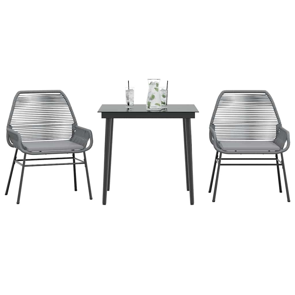 9 Dele Spisebordssæt Til Haven Med Hynder Polyrattan Glas