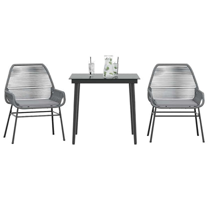 9 Dele Spisebordssæt Til Haven Med Hynder Polyrattan Glas