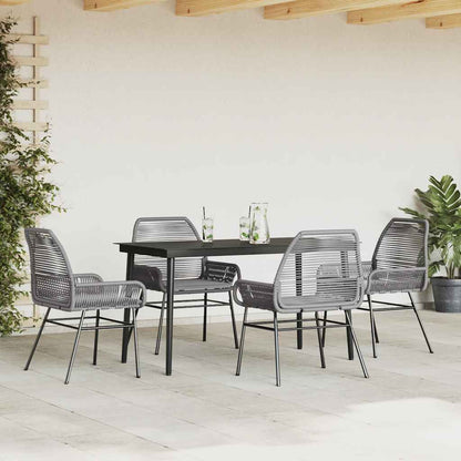 9 Dele Spisebordssæt Til Haven Med Hynder Polyrattan Glas