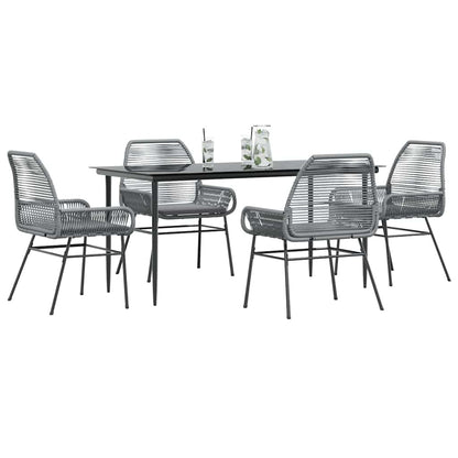 9 Dele Spisebordssæt Til Haven Med Hynder Polyrattan Glas