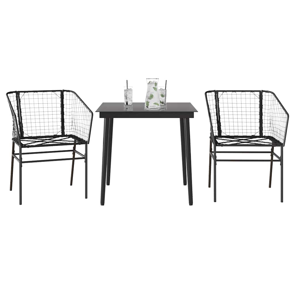7 Dele Spisebordssæt Til Haven Polyrattan Glas - Variant 3334485