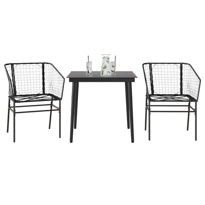 7 Dele Spisebordssæt Til Haven Polyrattan Glas - Variant 3334485