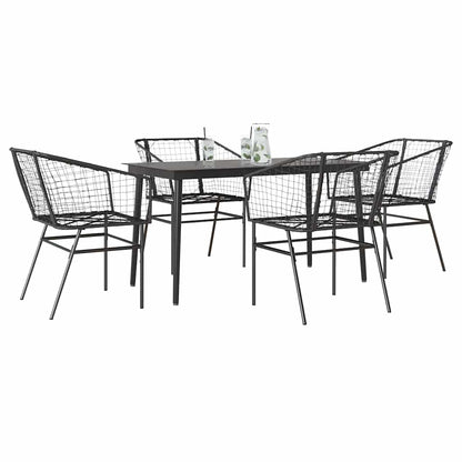 7 Dele Spisebordssæt Til Haven Polyrattan Glas - Variant 3334487