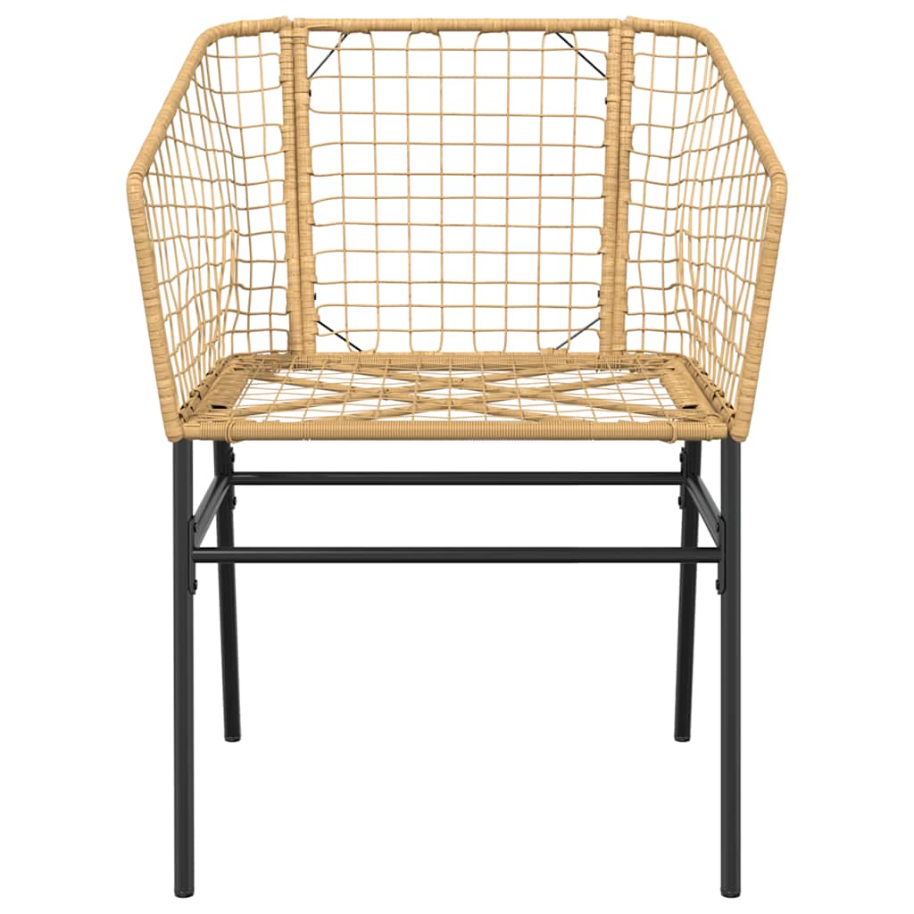 5 Dele Spisebordssæt Til Haven M. Hynder Polyrattan Glas Brun