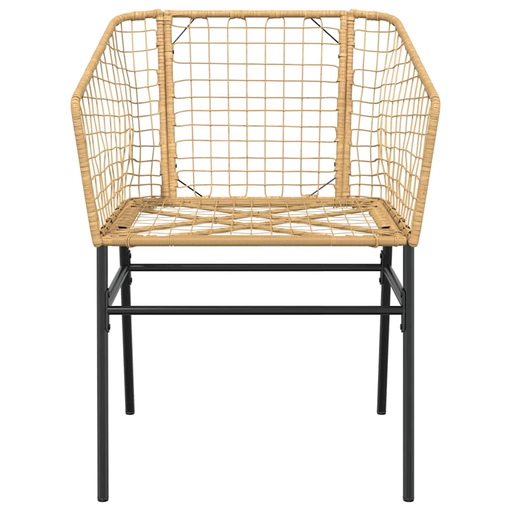 5 Dele Spisebordssæt Til Haven M. Hynder Polyrattan Glas Brun