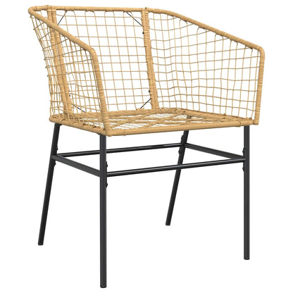 5 Dele Spisebordssæt Til Haven M. Hynder Polyrattan Glas Brun