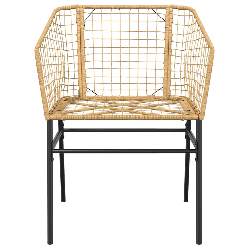 5 Dele Spisebordssæt Til Haven M. Hynder Polyrattan Glas Brun