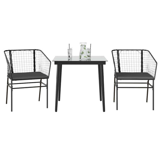 Spisebordssæt Til Haven Polyrattan Glas