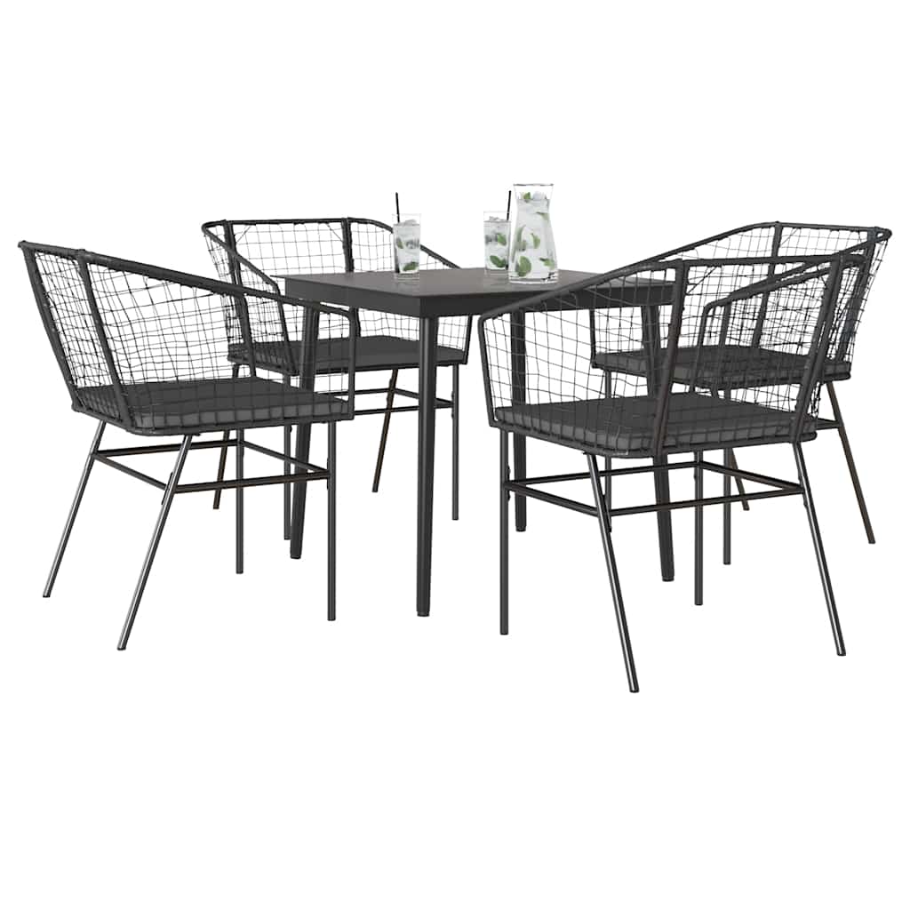7 Dele Spisebordssæt Til Haven Polyrattan Glas - Variant 3334500