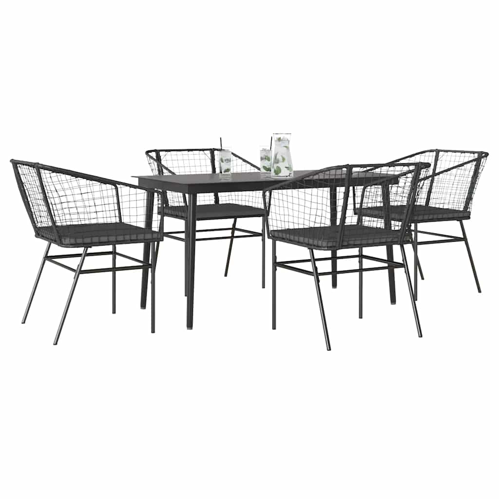 7 Dele Spisebordssæt Til Haven Polyrattan Glas - Variant 3334501
