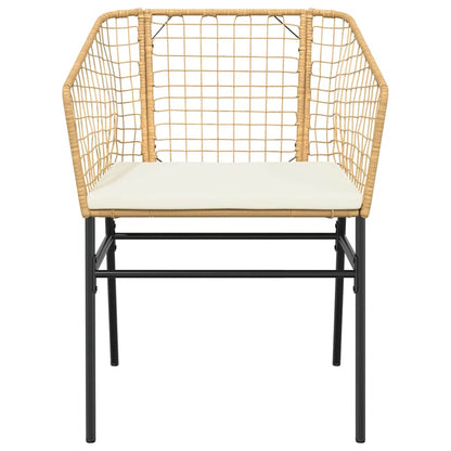 5 Dele Spisebordssæt Til Haven M. Hynder Polyrattan Glas - Billede 5