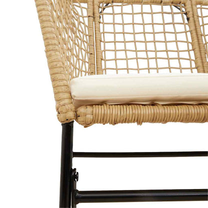 5 Dele Spisebordssæt Til Haven M. Hynder Polyrattan Glas - Billede 8