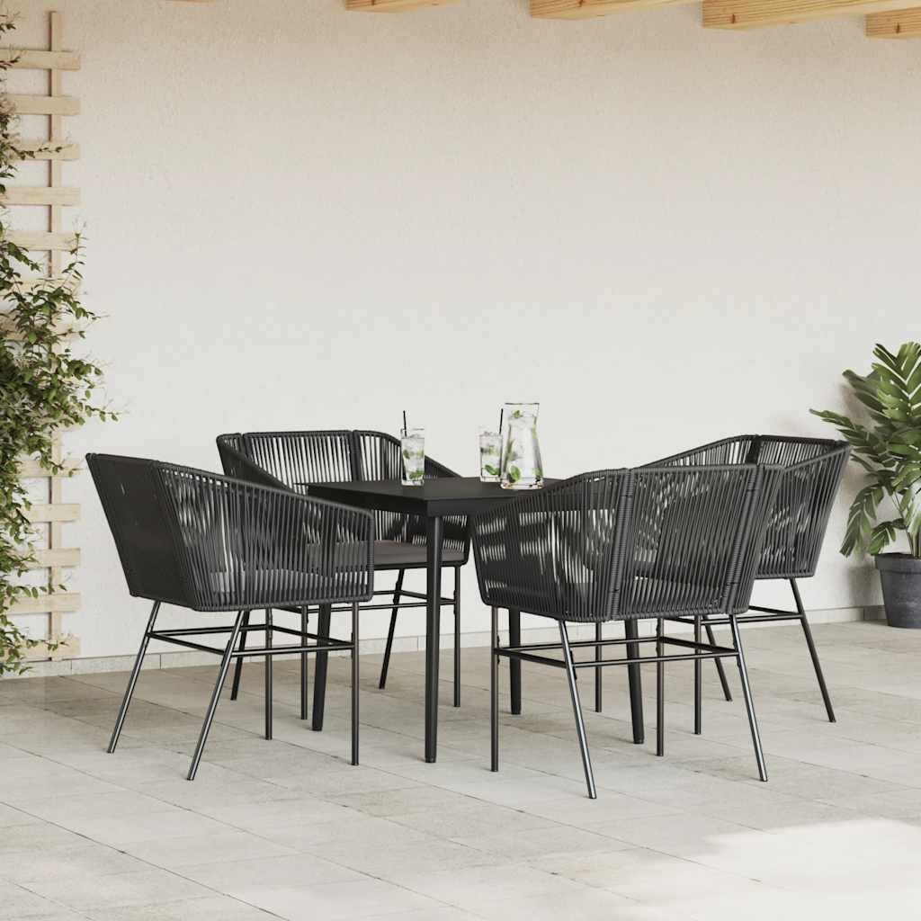 7 Dele Spisebordssæt Til Haven M. Hynder Polyrattan Glas