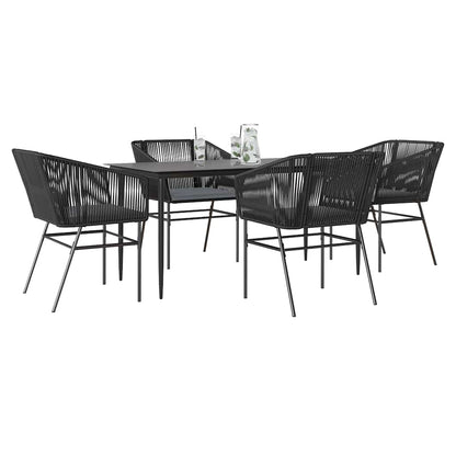 7 Dele Spisebordssæt Til Haven M. Hynder Polyrattan Glas