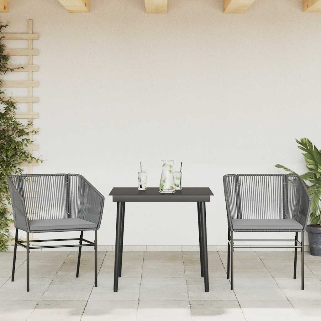 7 Dele Spisebordssæt Til Haven M. Hynder Polyrattan Glas