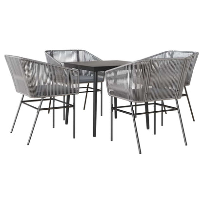 7 Dele Spisebordssæt Til Haven M. Hynder Polyrattan Glas
