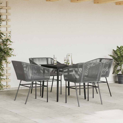 7 Dele Spisebordssæt Til Haven M. Hynder Polyrattan Glas