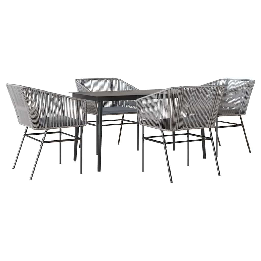 7 Dele Spisebordssæt Til Haven M. Hynder Polyrattan Glas