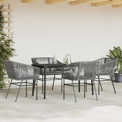 7 Dele Spisebordssæt Til Haven M. Hynder Polyrattan Glas