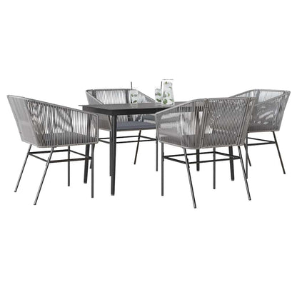 7 Dele Spisebordssæt Til Haven M. Hynder Polyrattan Glas