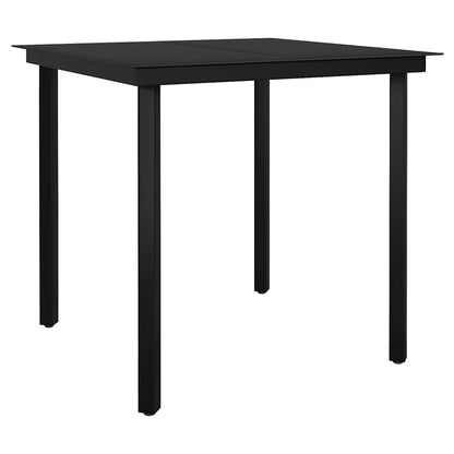 3 Dele Spisebordssæt til Haven Polyrattan Glas Sort - billede 5
