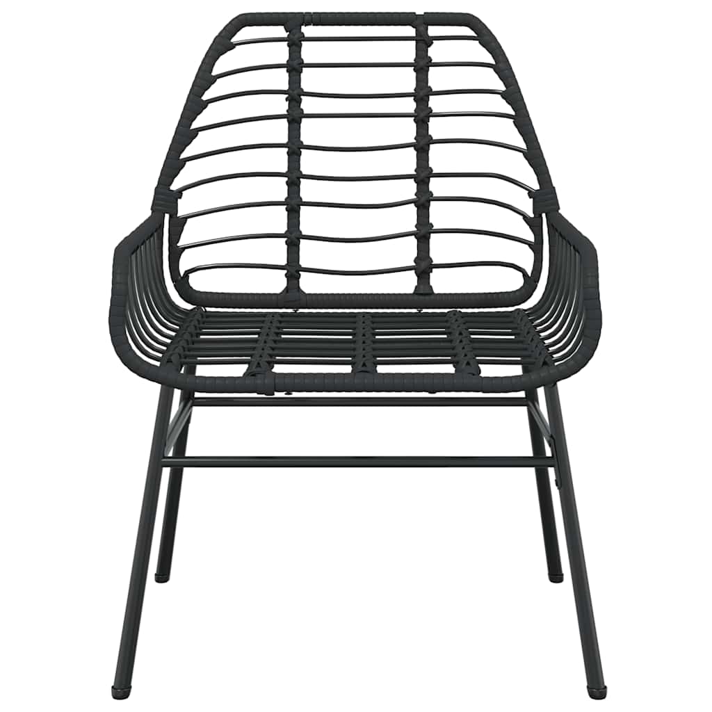 3 Dele Spisebordssæt til Haven Polyrattan Glas Sort - billede 6