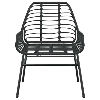 3 Dele Spisebordssæt til Haven Polyrattan Glas Sort - billede 6