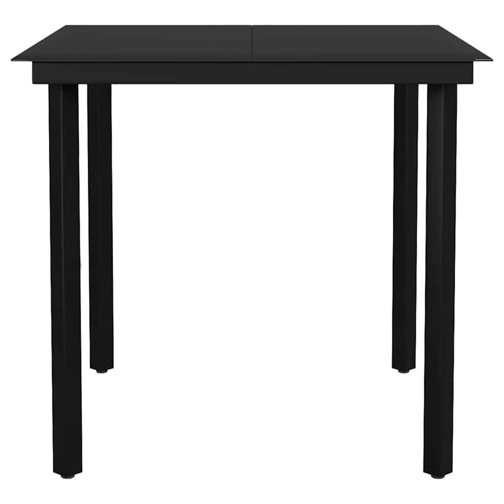 3 Dele Spisebordssæt til Haven Polyrattan Glas Sort - billede 7