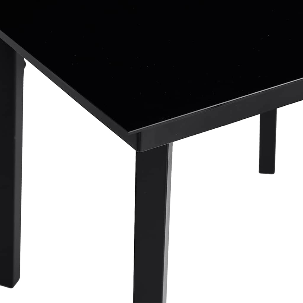 3 Dele Spisebordssæt til Haven Polyrattan Glas Sort - billede 9