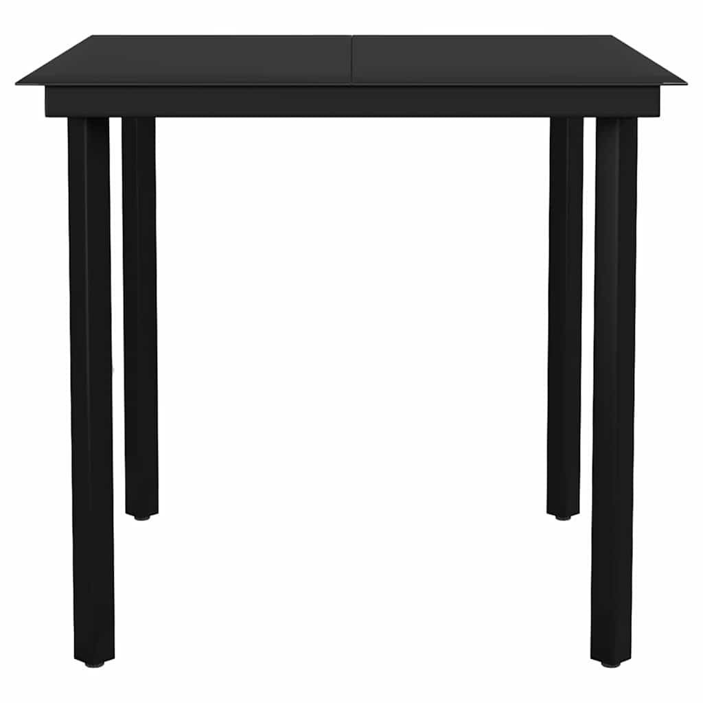 3 Dele Spisebordssæt til Haven M. Hynder Polyrattan Glas Sort - billede 7