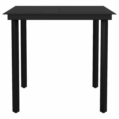 3 Dele Spisebordssæt til Haven M. Hynder Polyrattan Glas Sort - billede 7