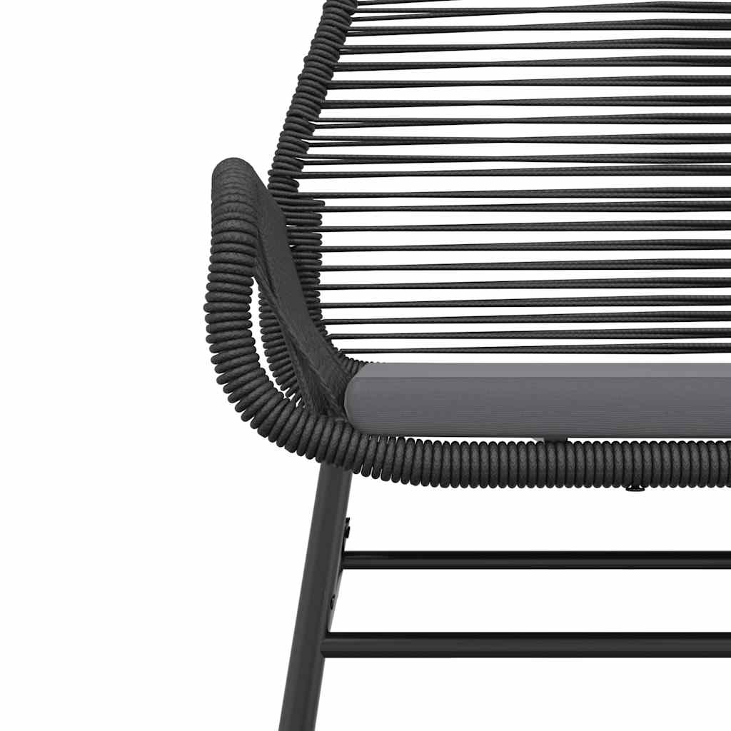3 Dele Spisebordssæt til Haven M. Hynder Polyrattan Glas Sort - billede 8