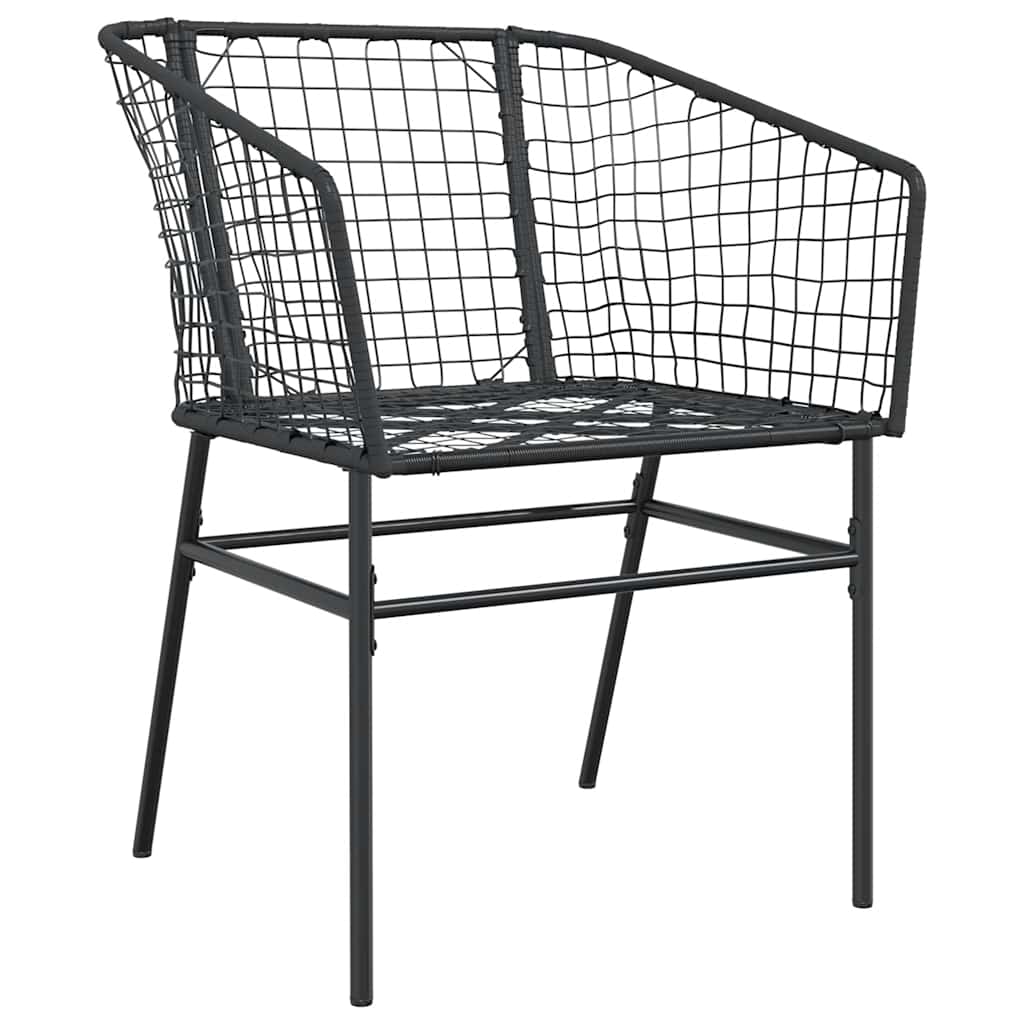 3 Dele Spisebordssæt til Haven Polyrattan Glas Sort - billede 4
