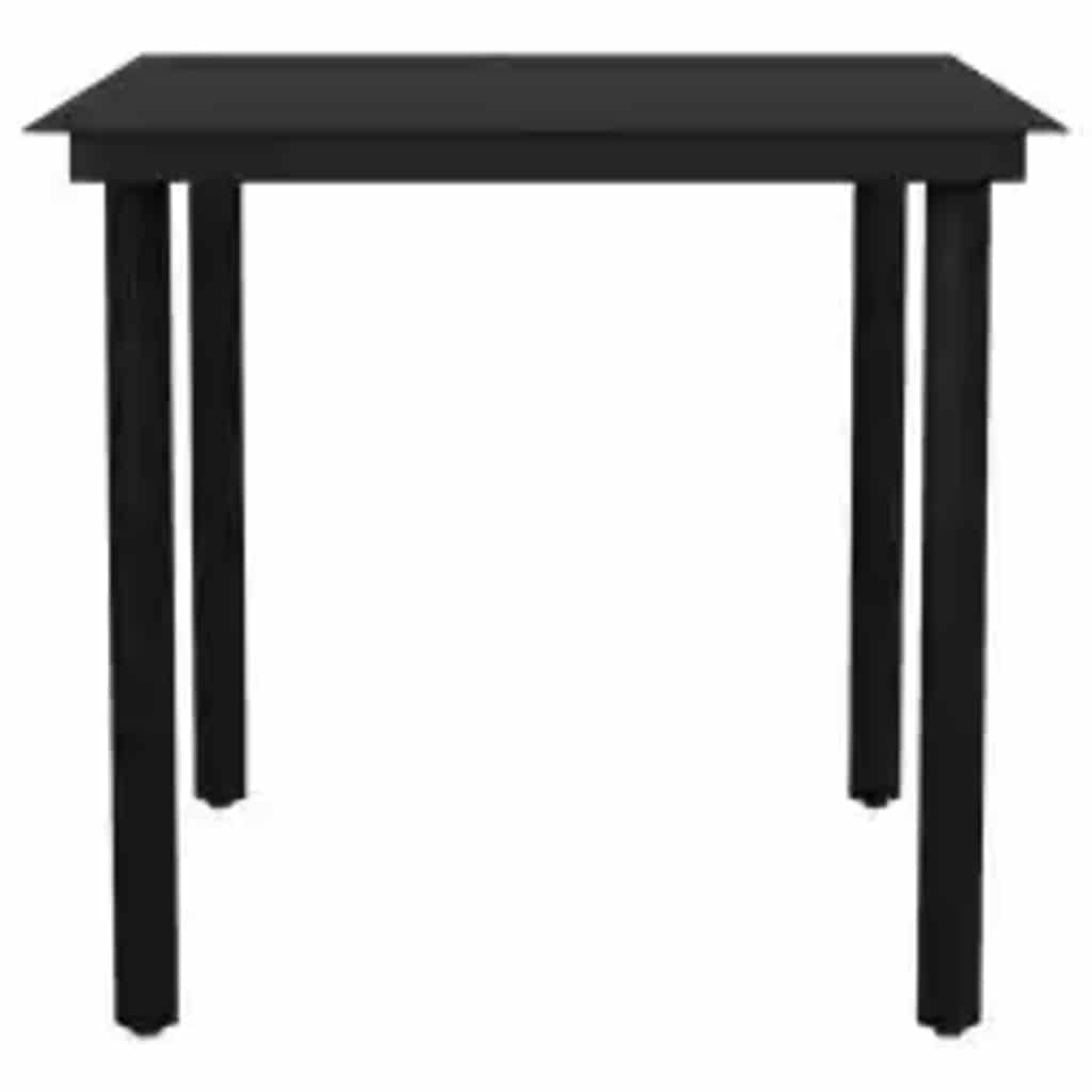 3 Dele Spisebordssæt til Haven Polyrattan Glas Sort - billede 7