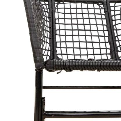 3 Dele Spisebordssæt til Haven Polyrattan Glas Sort - billede 8