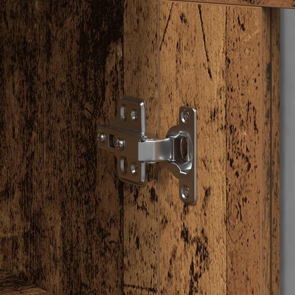 Vægskab 2 Pcs Gammelt Træ 69.5 X 34 X 90 Cm Konstrueret Træ - Billede 9