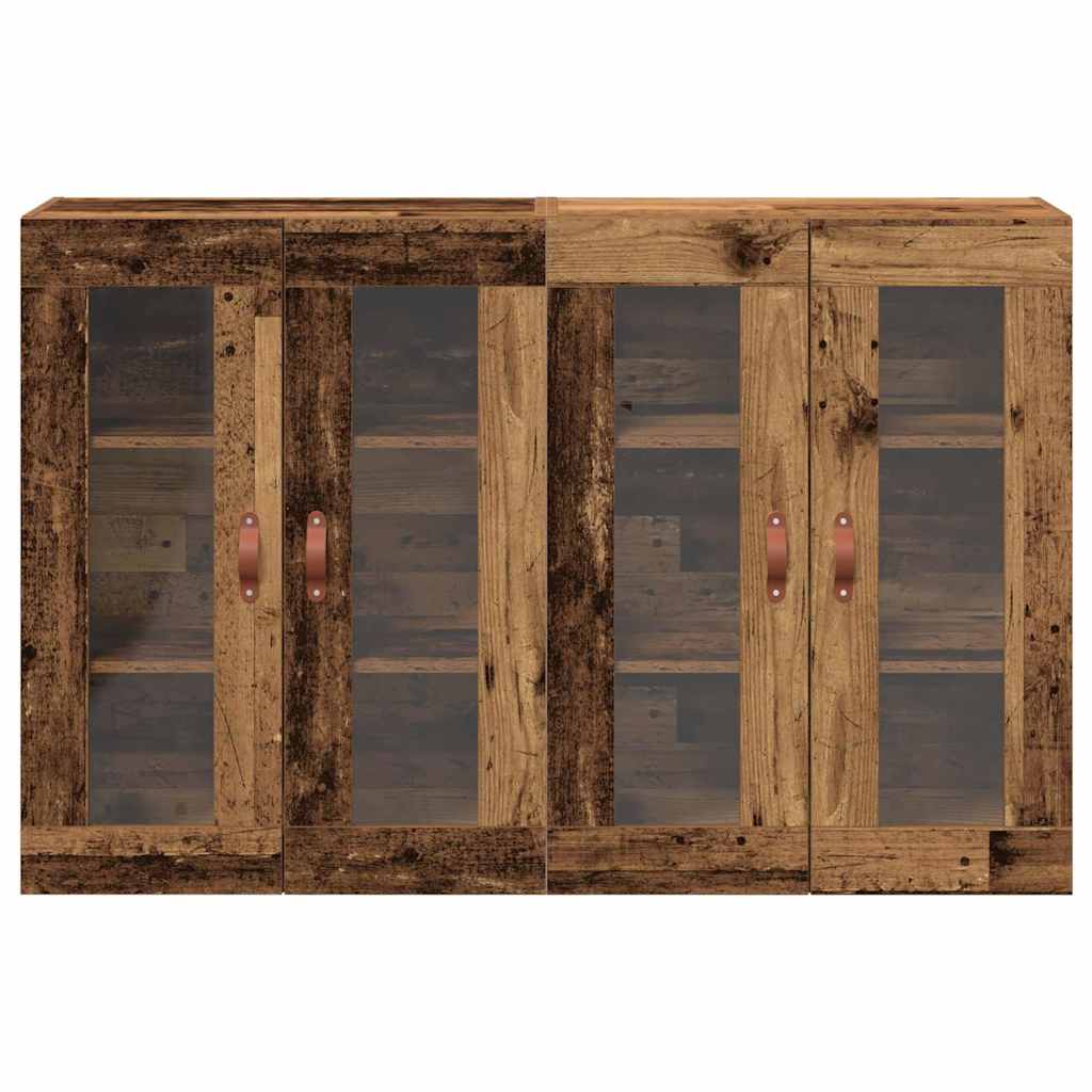 Vægskab 2 Pcs Gammelt Træ 69.5 X 34 X 90 Cm Konstrueret Træ - Billede 6
