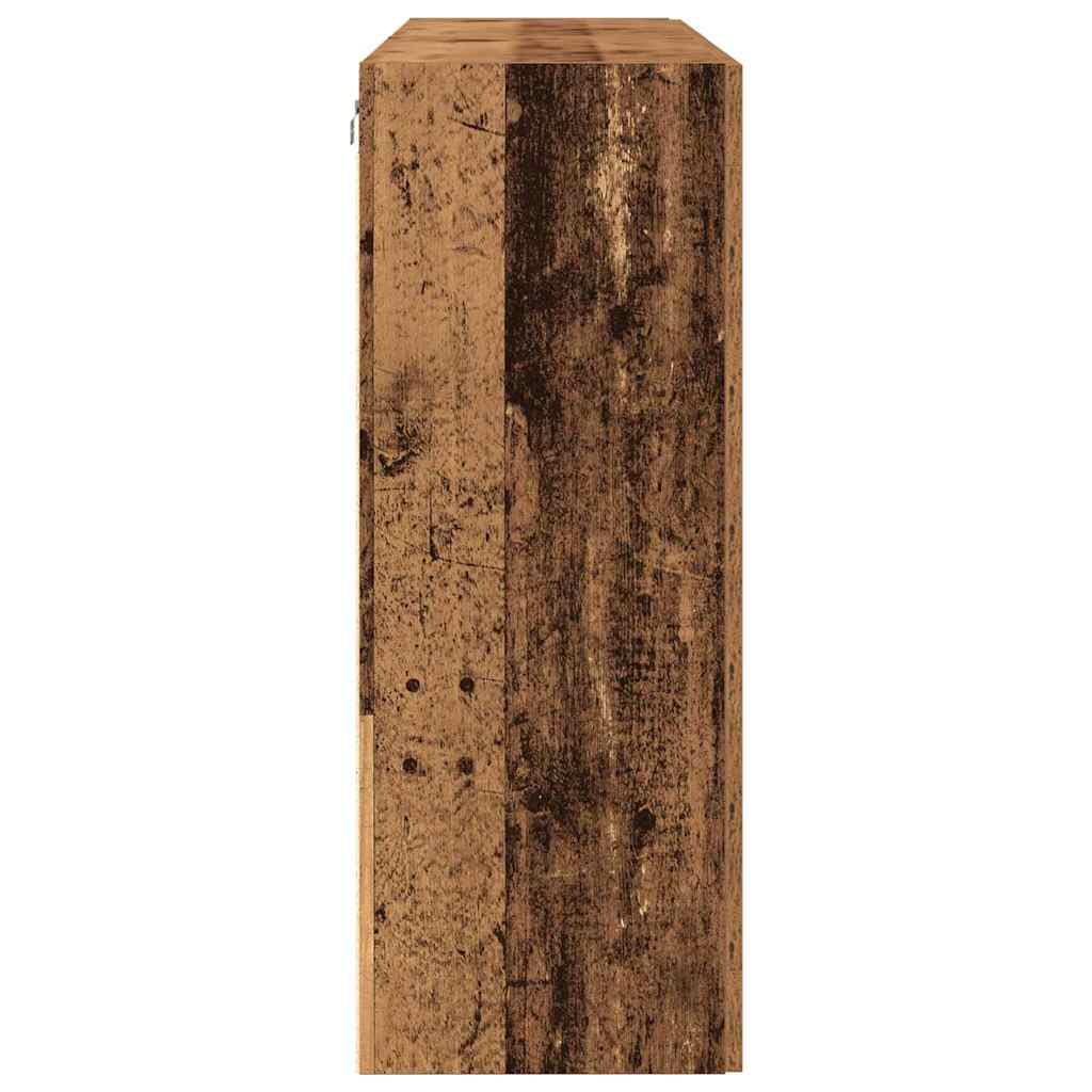 Vægskab 2 Pcs Gammelt Træ 69.5 X 34 X 90 Cm Konstrueret Træ - Billede 7