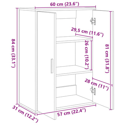 Sideboard 2 Dele 60 X 31 X 84 Cm Konstrueret Træ - Billede 11